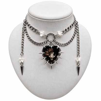 C_4 (Vole skull amulet on a choker with bones and spikes)